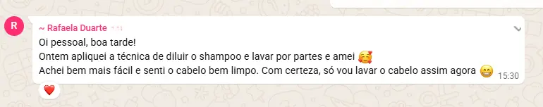 Resultado de aluna do desafio