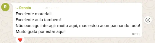 Resultado de aluna do desafio